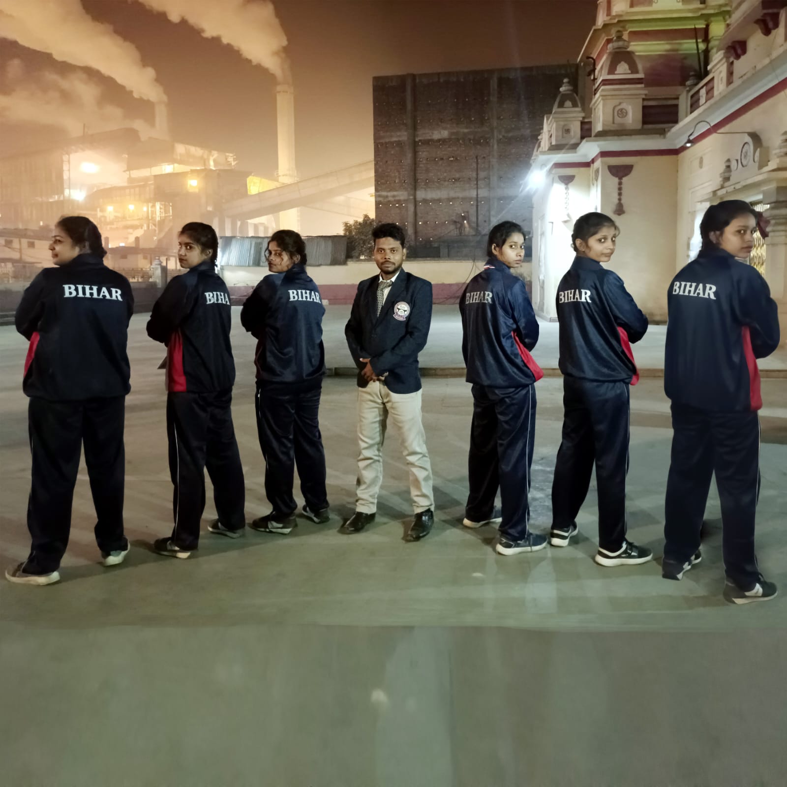 Activity Zone students representing Bihar in national karate championship tracksuits